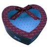 Heart shaped jewelry box with clear pvc window for displaying