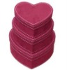 Wholesale Flocking heart-shaped gift box/Jewelry box/paper box/flocking packing box