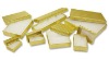 Wholesale Golden color folding paper jewelry box with silk cotton