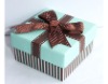 Wholesale Paper square printing gift box packaging with bowtie