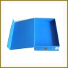 Wholesale blue cardboard paper gift box with magnet closure