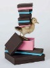 Wholesale Embossed Chocolate Duo Tone Jewelry Boxes with Anti Tarnish Fiber Fill Included