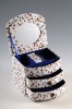 Wholesale Fabric jewellery box with 1 mirror and 2 drawers