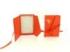Orange jewelry gift boxes with bow tie for closure