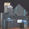Wholesale metallic shiny gold and silver folding gift box