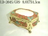 Wholesale Exquisite Enamel Gold Shiny Metal Jewelry Box