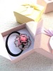 Square Paper Jewelry Box with butterfly satin ribbon
