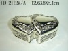 Wholesale pretty love heart silver jewelry boxes