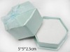 Wholesale Fashion Sky Blue Orthohexagonal Cardboard Paper Jewelry Gift Box(DSCO117601.1)