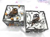 Wholesale Owl pewter jewellery trinket box HX-1086
