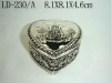 Wholesale Exquisite Heart Love Silver Bright Alloy Jewelry Box