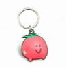 Wholesale Fruits style soft pvc/plastic keychain/keyring