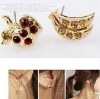 Wholesale fashion earring, metal fruit earring,fruit design jewelry,fashion alloy jewelry,yong girl jewelry,gemstone earring,artificial