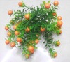 Wholesale orange artificial small glittering round fruit