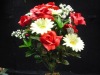 Wholesale latest decorative silk 6 heads, chrysanthemum, foam fruits, flower