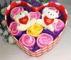 Wholesale wedding towel cake in hearted box