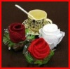 Wholesale Valentines gift of towel roses,cotton towel roses for wedding