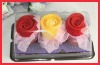 Wholesale Valentines gift of towel roses,cotton towel roses for wedding