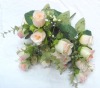 Wholesale vivid 21 heads artificial small grantham's camellia in bud silk flower