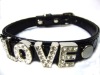 Wholesale PET supply,Crystal DIY Dog collars,leather pet collars bleashes,luminous dog collars