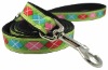 Wholesale manufactory supply argyle patterns woven pet products,nylon dog leash