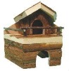 Wholesale wooden hamster house with bark