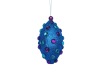 Wholesale Blue Glitter&bead Christmas ball