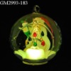 hanging glass Christmas ball with led changing color