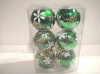 Green decorative christmas balls