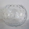 clear fish bowl with dot pattern