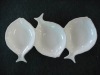 Wholesale 3 pcs white ceramic fish bowl