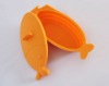 Wholesale fish shaped colorful silicone tableware