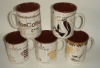 Wholesale beer mug color glazed