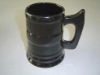 Wholesale Latest big capacity 700ml blak ceramics beer mug