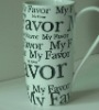 Wholesale 350ml full decal ceramic beer mug with handle