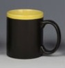 Wholesale unique designed yellow chalk mug