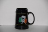 ceramic beer mug with decal