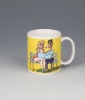 Wholesale lovely designed cartoon ceramic coffee mug