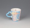 Wholesale V-shape tulsa funnel ceramic mug