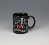 Wholesale 12OZ decal printing glazed ceramic mug