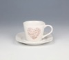 Wholesale cute ceramic coffee cup with plate