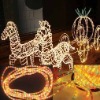 Wholesale led round two wires led string rope light , christmas holiday , outdoor string decorative