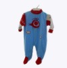 Embroidered plane cotton velure baby romper 0M,3M,6M