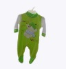 Wholesale Embroidered baby cotton velure baby romper 0M,3M,6M