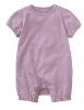 Wholesale plain color 100%cotton baby romper