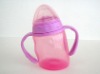 Wholesale BPA free 250ml plastic baby feeding bottle with 2 handle