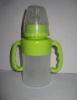 Wholesale Silicone themal insulated feeding bottle or children adiabatic milk bottle