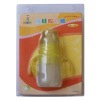 Wholesale KHBA002 Silicone baby drinking bottle with handles of yellow color