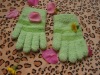 Wholesale Baby Winter Microfiber Stripe Knitted Gloves