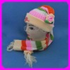Wholesale winter knitted baby scarf hat glove set RQ-B13